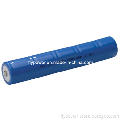 Ni-CD Battery 6V 1/2d2500mAh Rechargeable Battery for Torch Lighting/Flashlight (FD-1/2D2500)